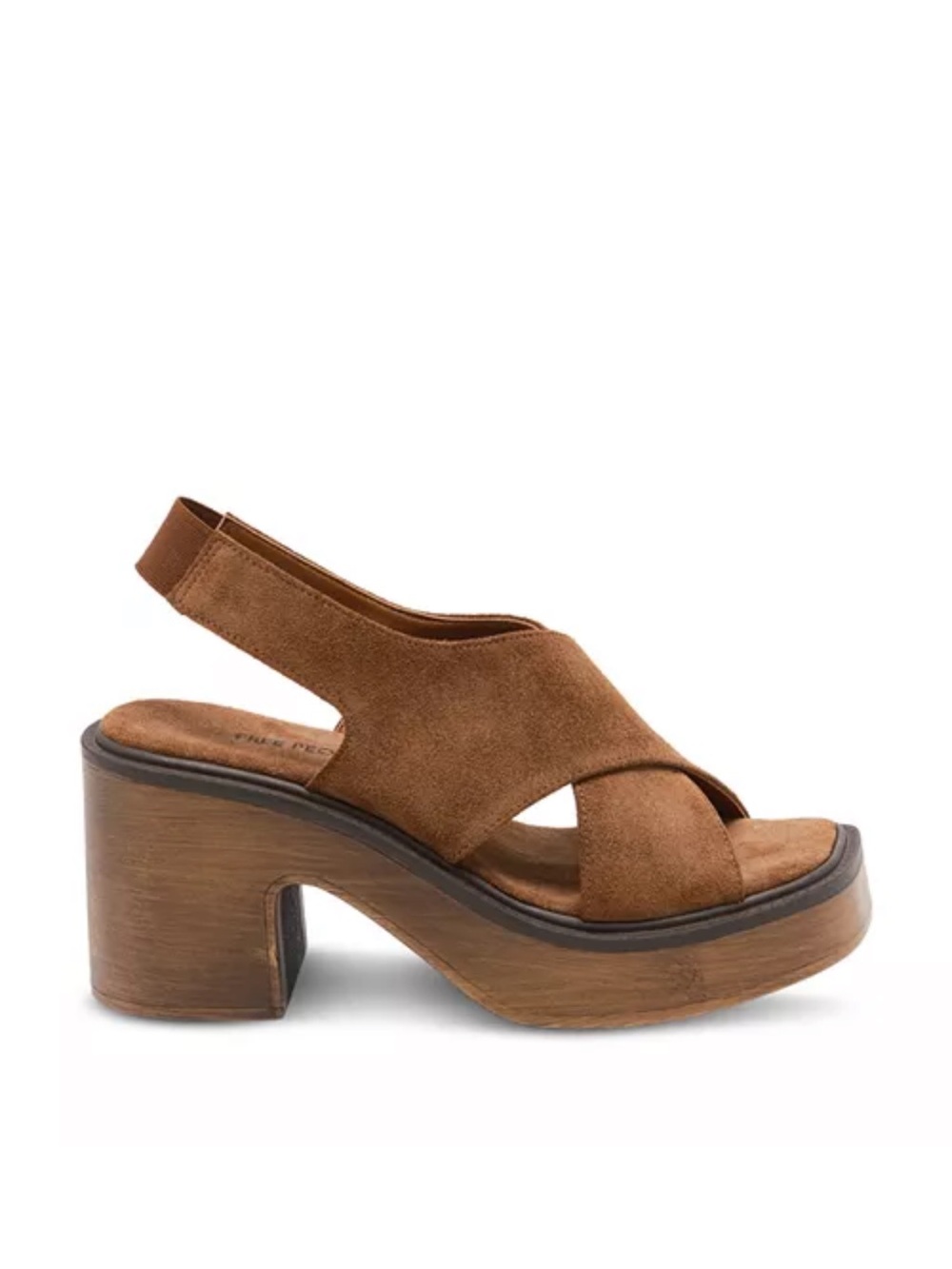 Free people Cora Suede Platform Slingback Sandals - Brown